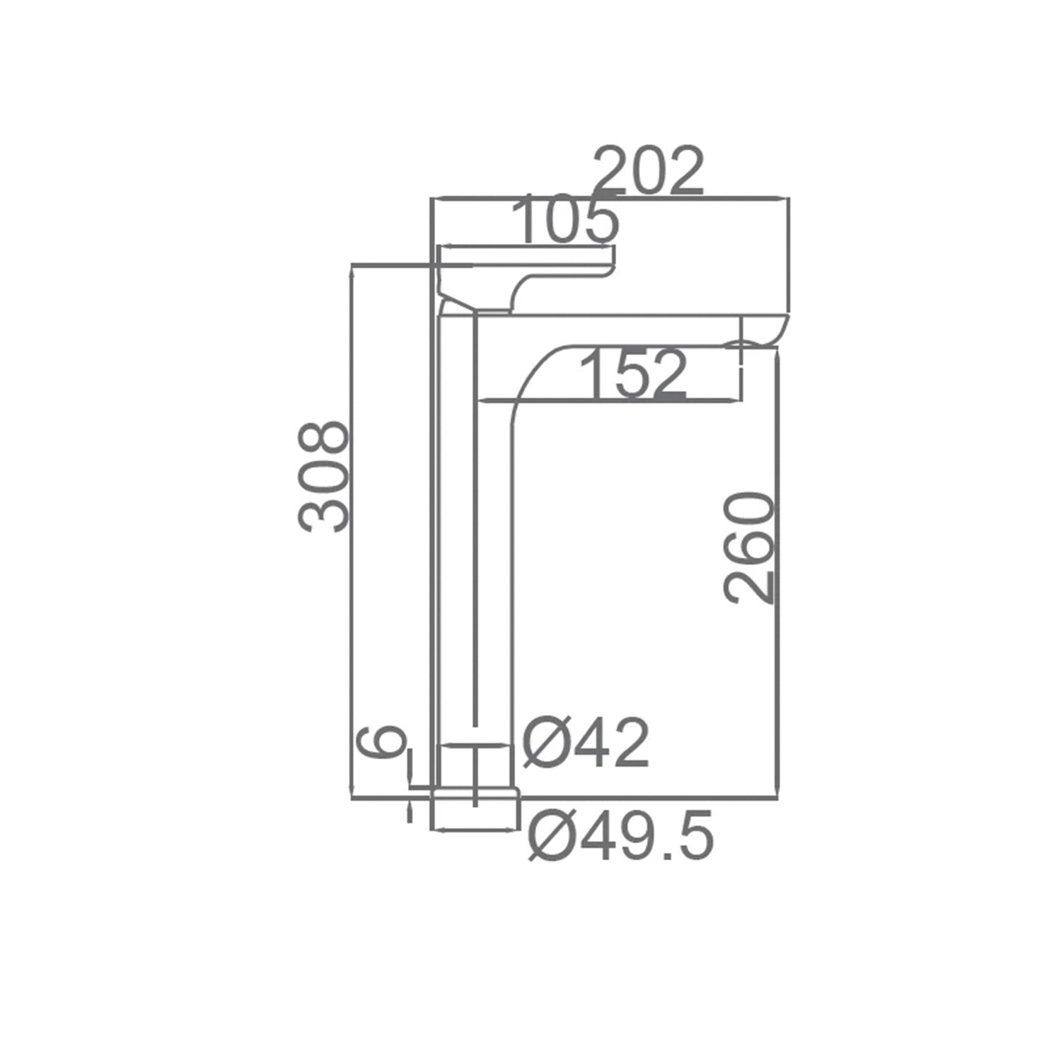 Miscelatore monocomando per lavabo serie NASSAU
