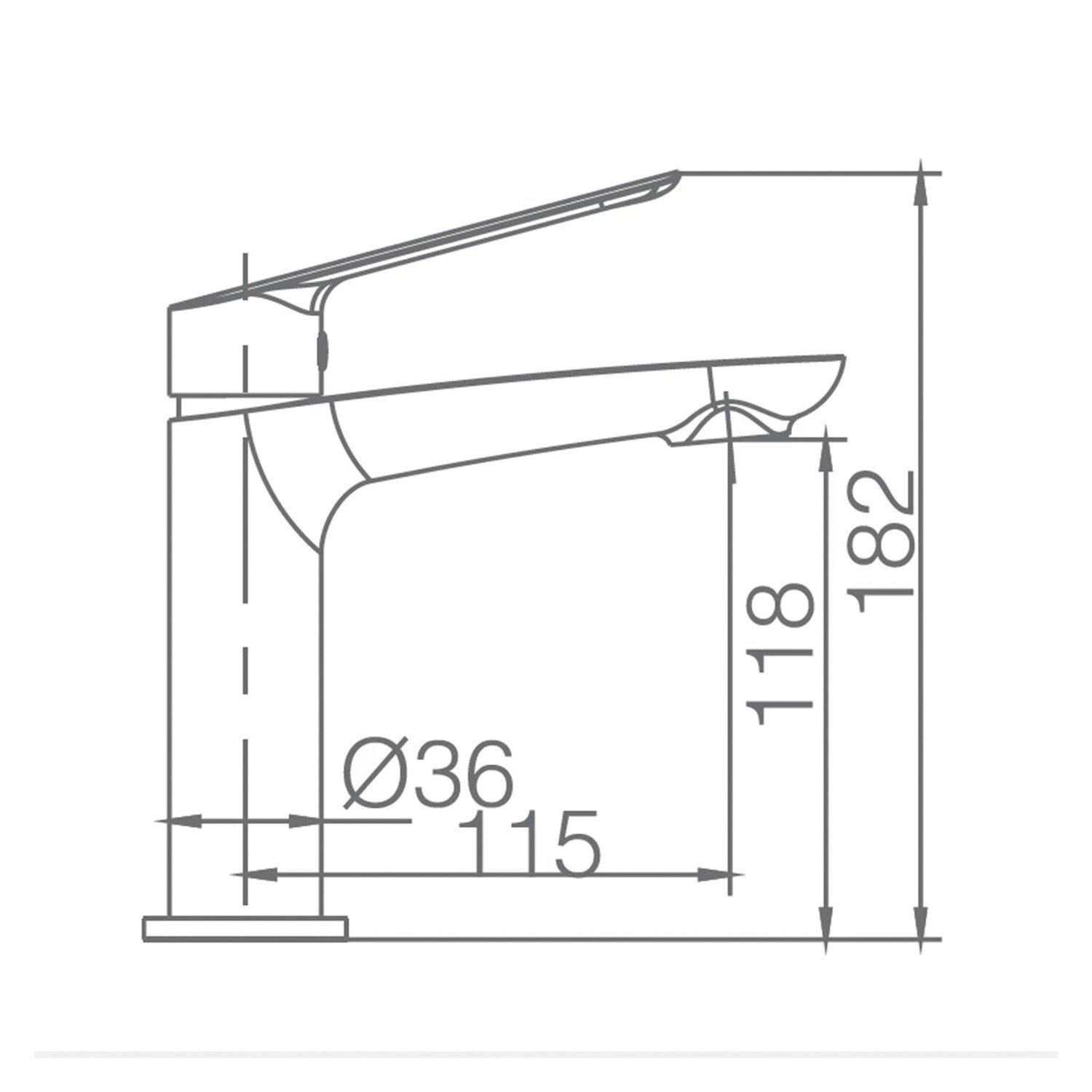 grifo de lavabo Luxor con acabado cromado