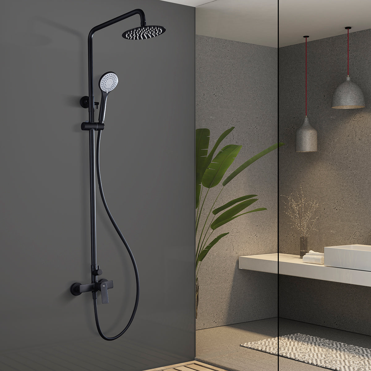 Colonna doccia miscelatore Luxor nero op