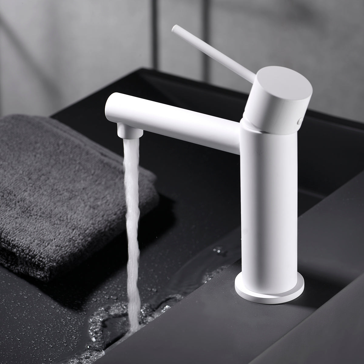 Miscelatore lavabo Milos Stick bianco op