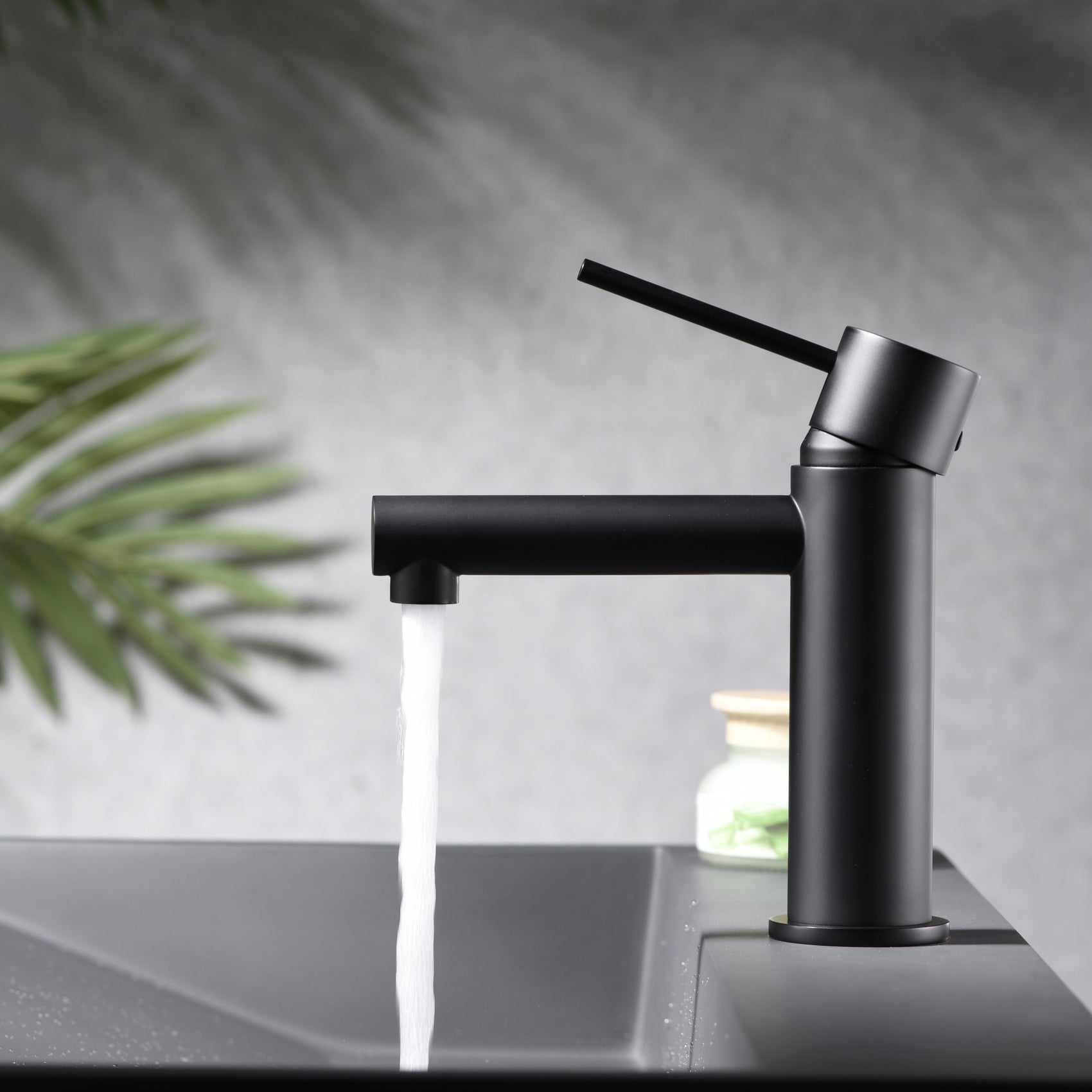 Miscelatore lavabo Milos Stick nero opac