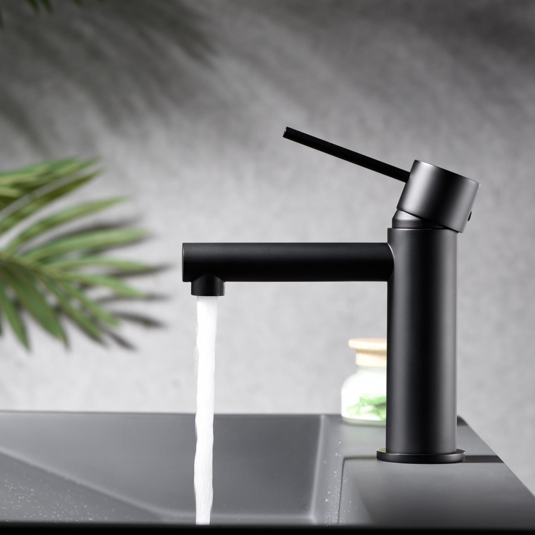 Miscelatore lavabo Milos Stick nero opac