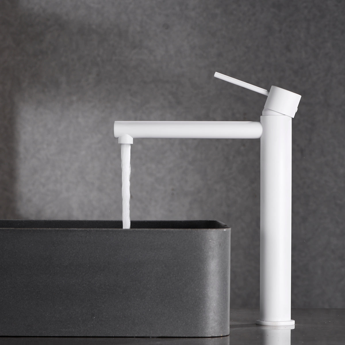 Miscelatore lavabo alto Milos Stick bian