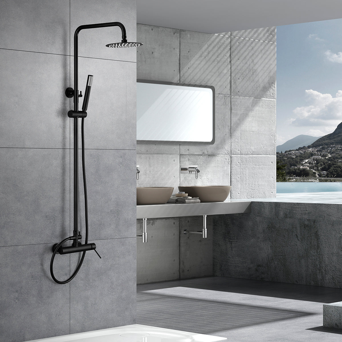 Colonna doccia miscelatore Milos Stick n