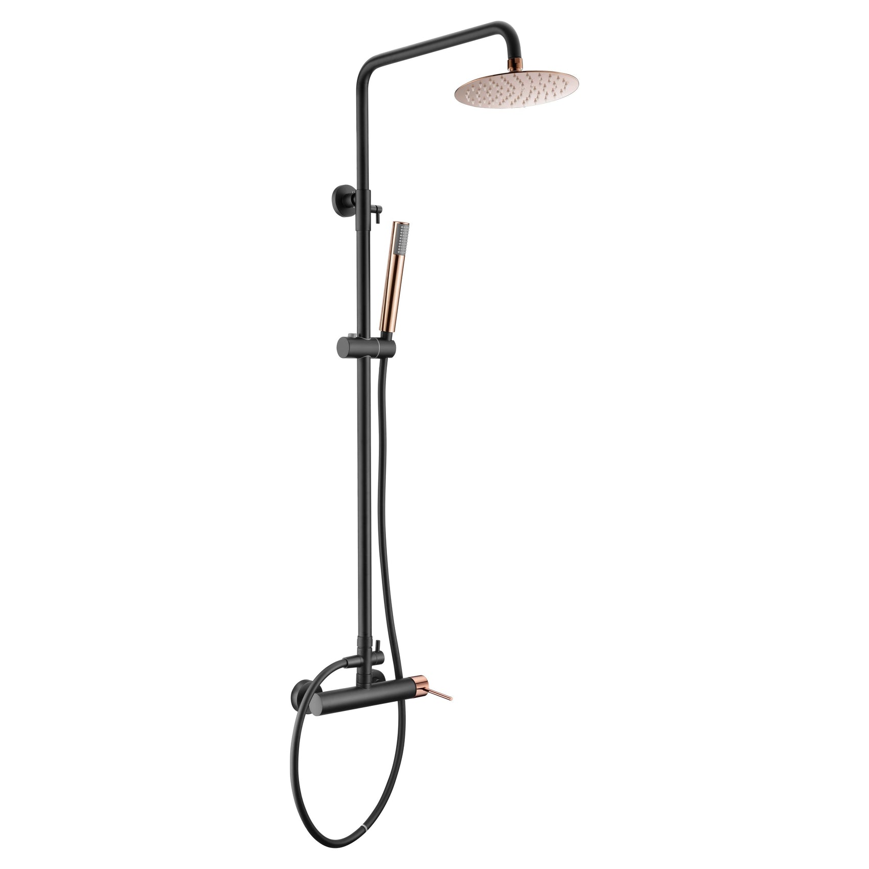 Colonna doccia miscelatore Milos Stick nero oro rosa