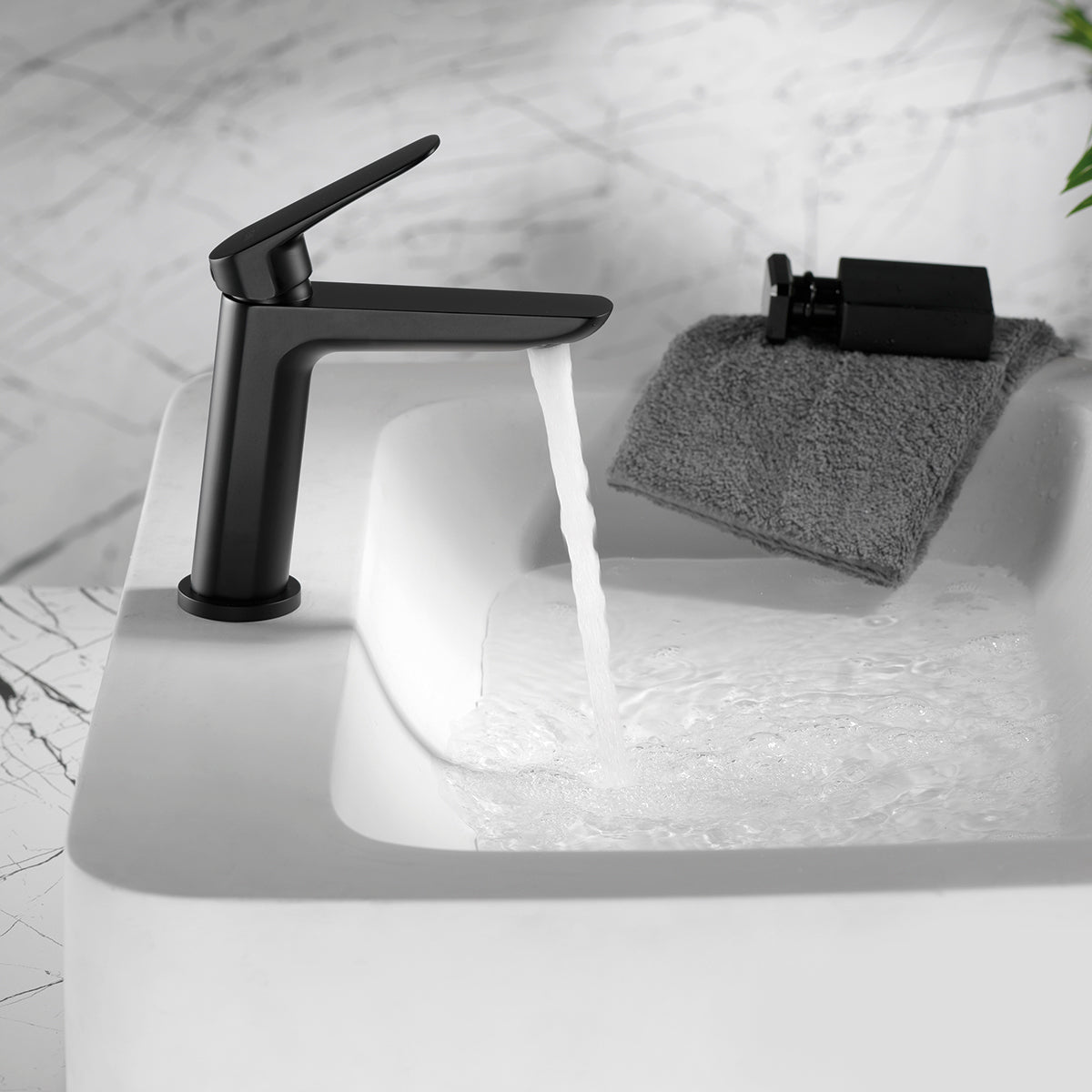 Miscelatore lavabo Belgica nero opaco