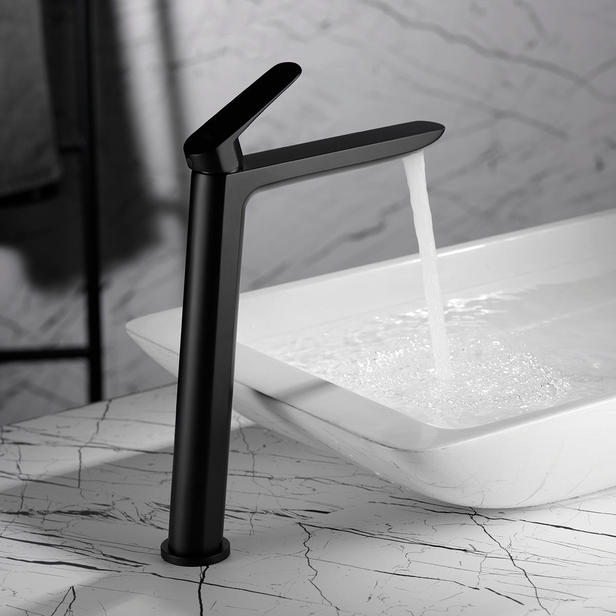 Miscelatore lavabo alto Belgica nero opa