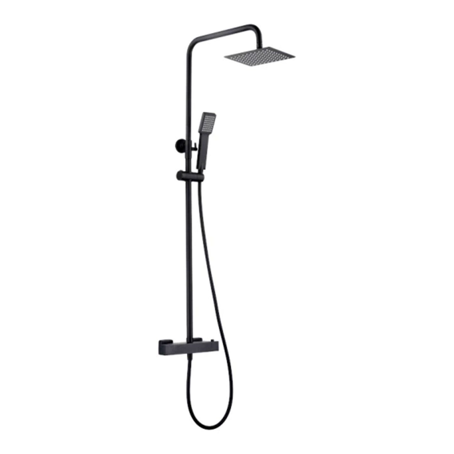 set doccia termostatico art nero opaco design qualita e dura