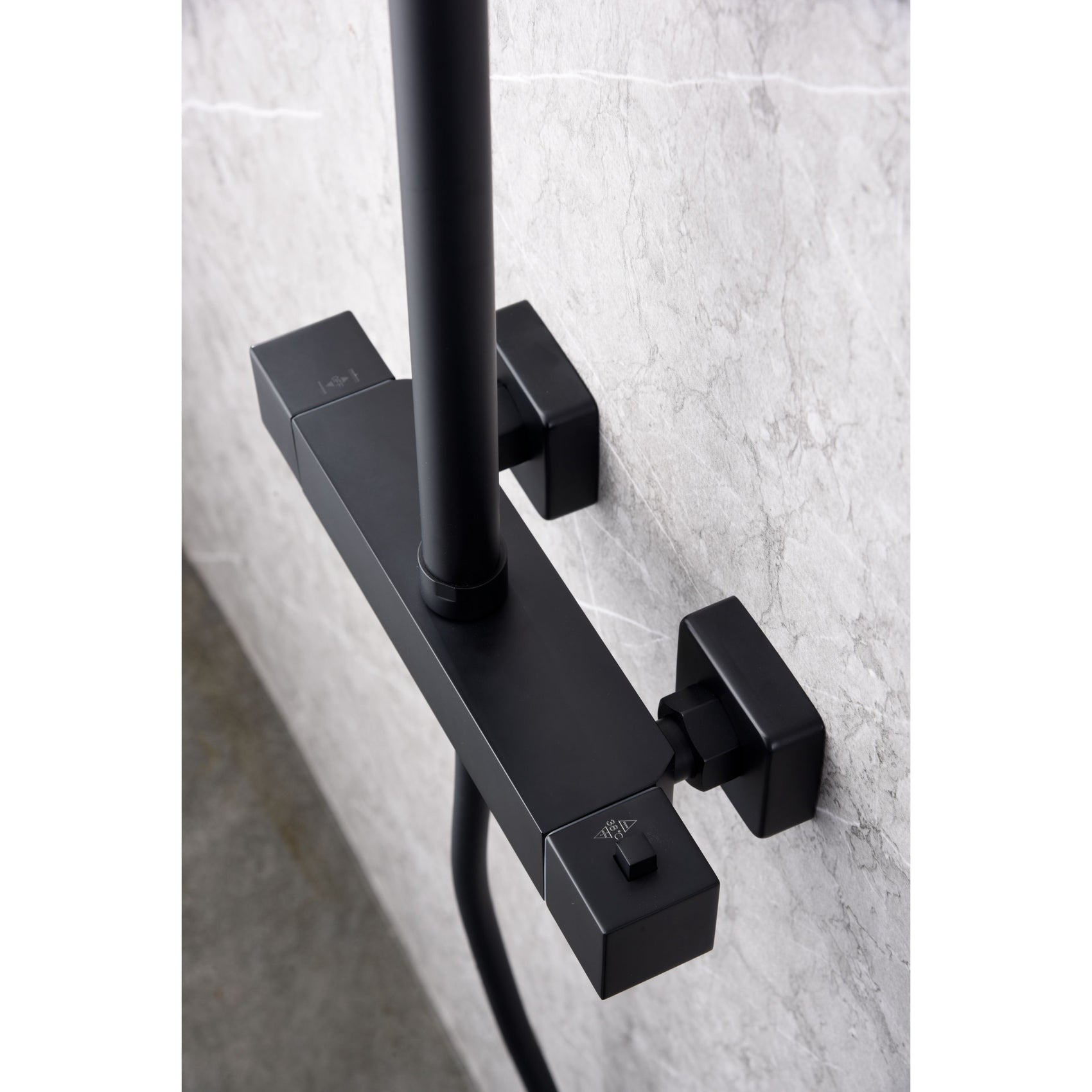 set doccia termostatico art nero opaco design qualita e dura