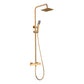 set de ducha termostático art, oro cepillado, resistente y elegante