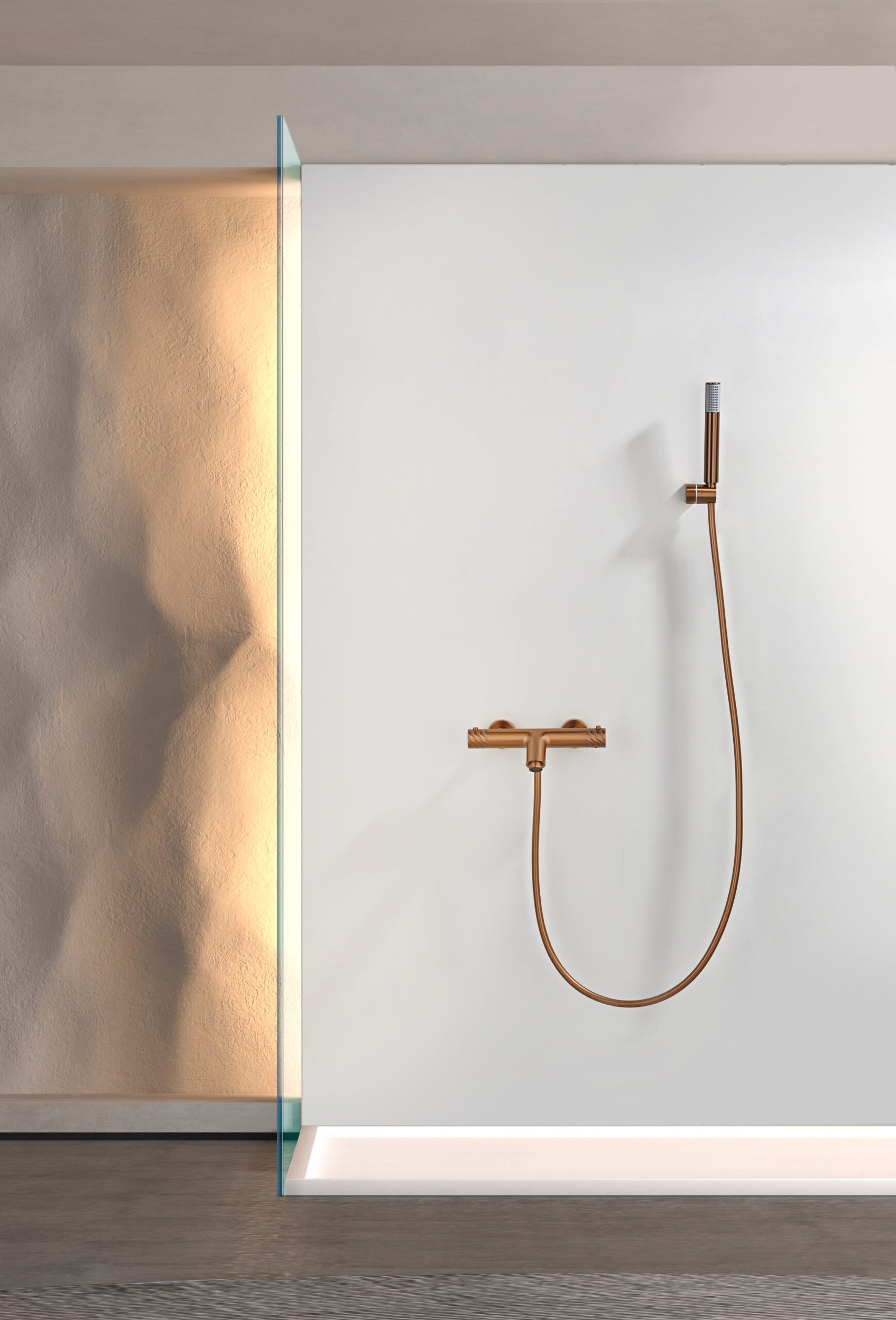 KIT VASCA-DOCCIA TERMOSTATICO ORO ROSA S