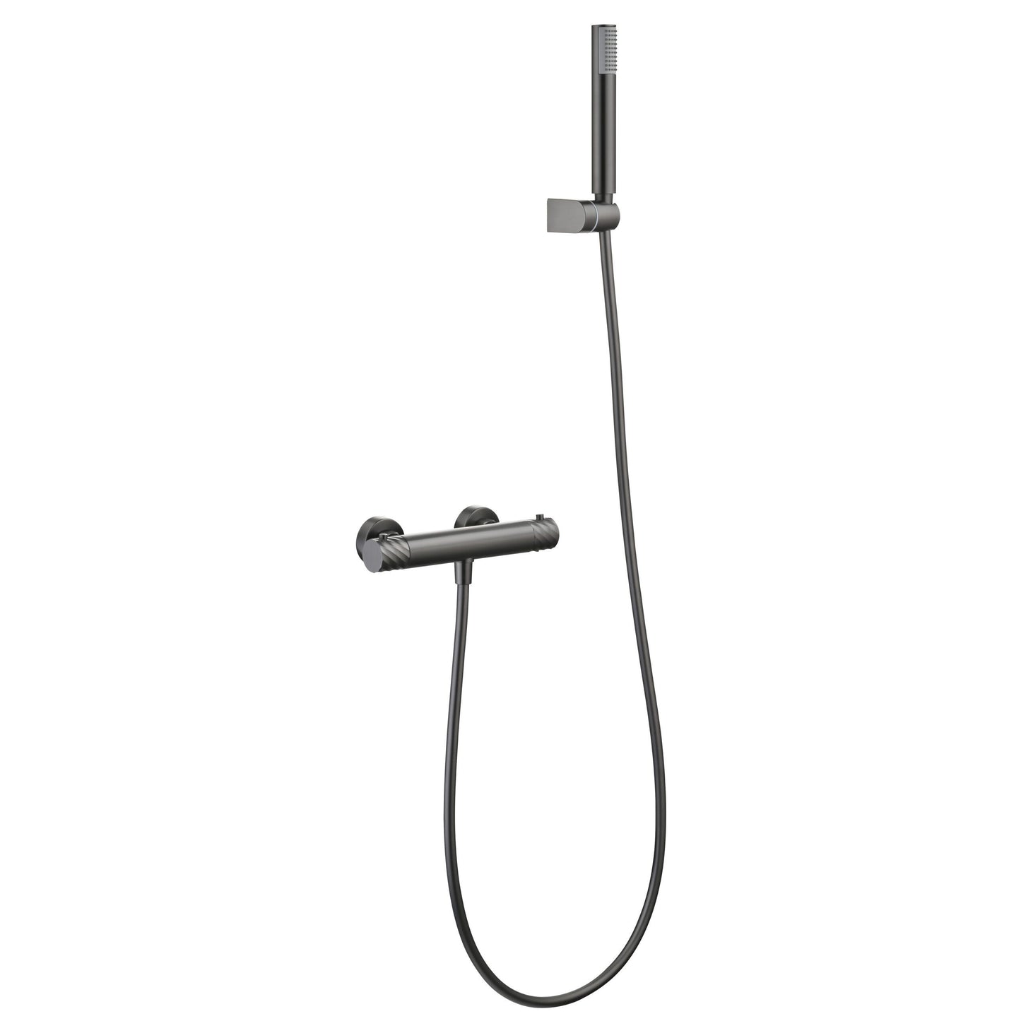 SET DOCCIA TERMOSTATICO BLESS NERO CANNA