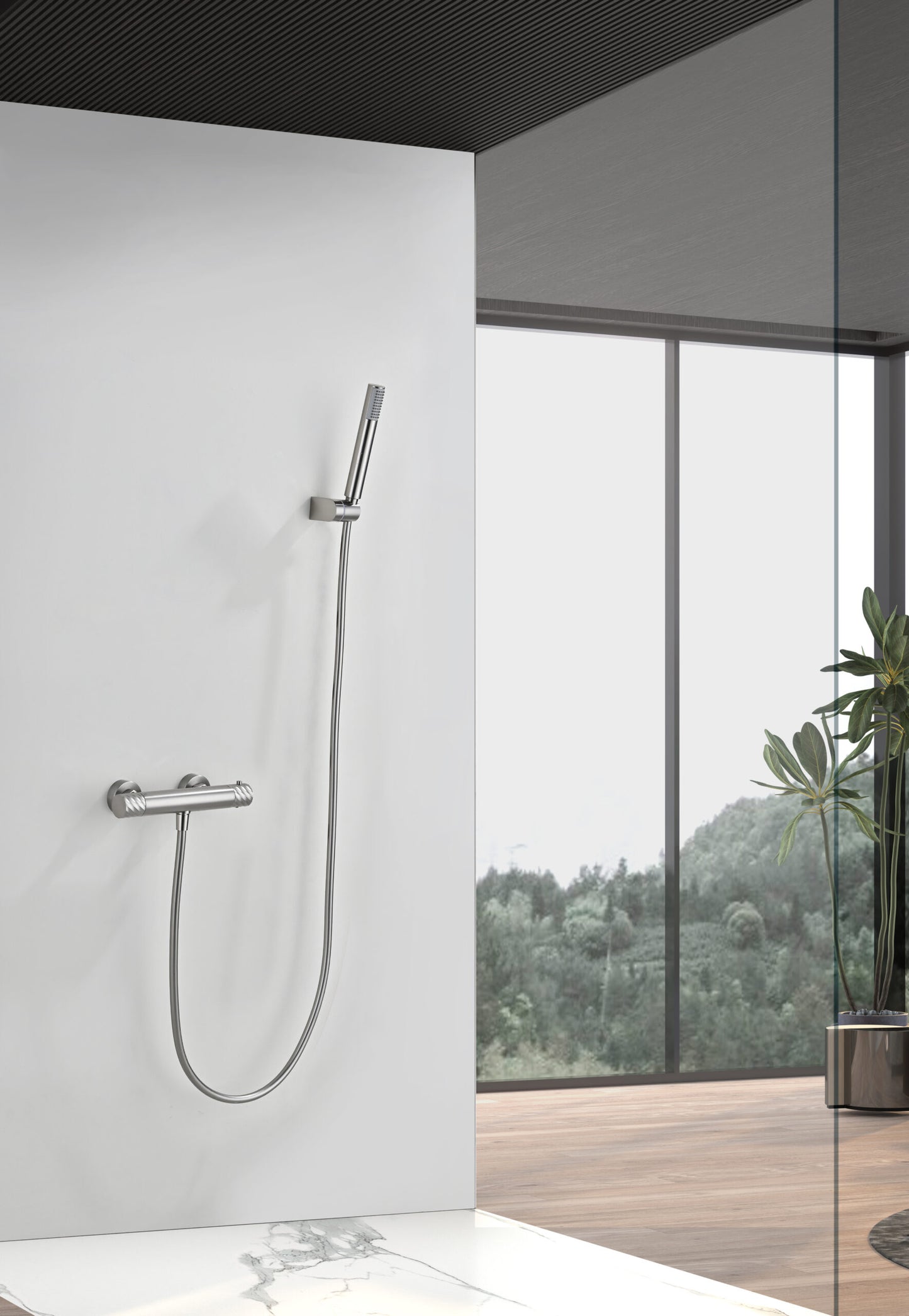 SET DOCCIA TERMOSTATICO BLESS NICHEL SPA