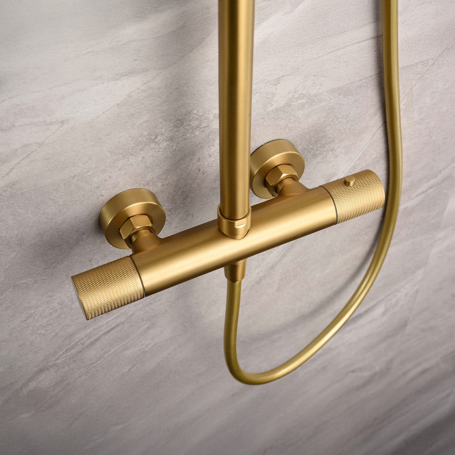 Colonna doccia termostatica serie Line oro spazzolato