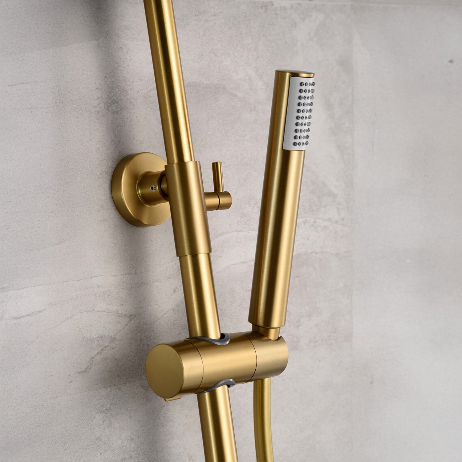 Colonna doccia termostatica serie Line oro spazzolato