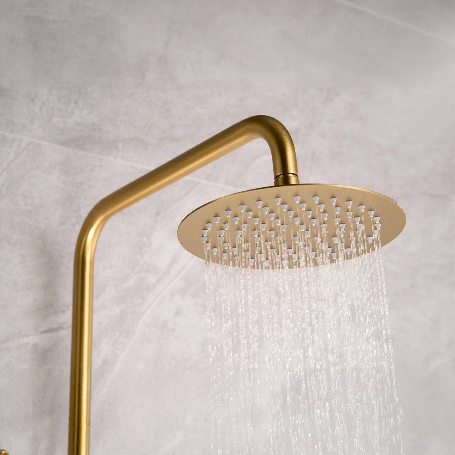 Colonna doccia termostatica serie Line oro spazzolato