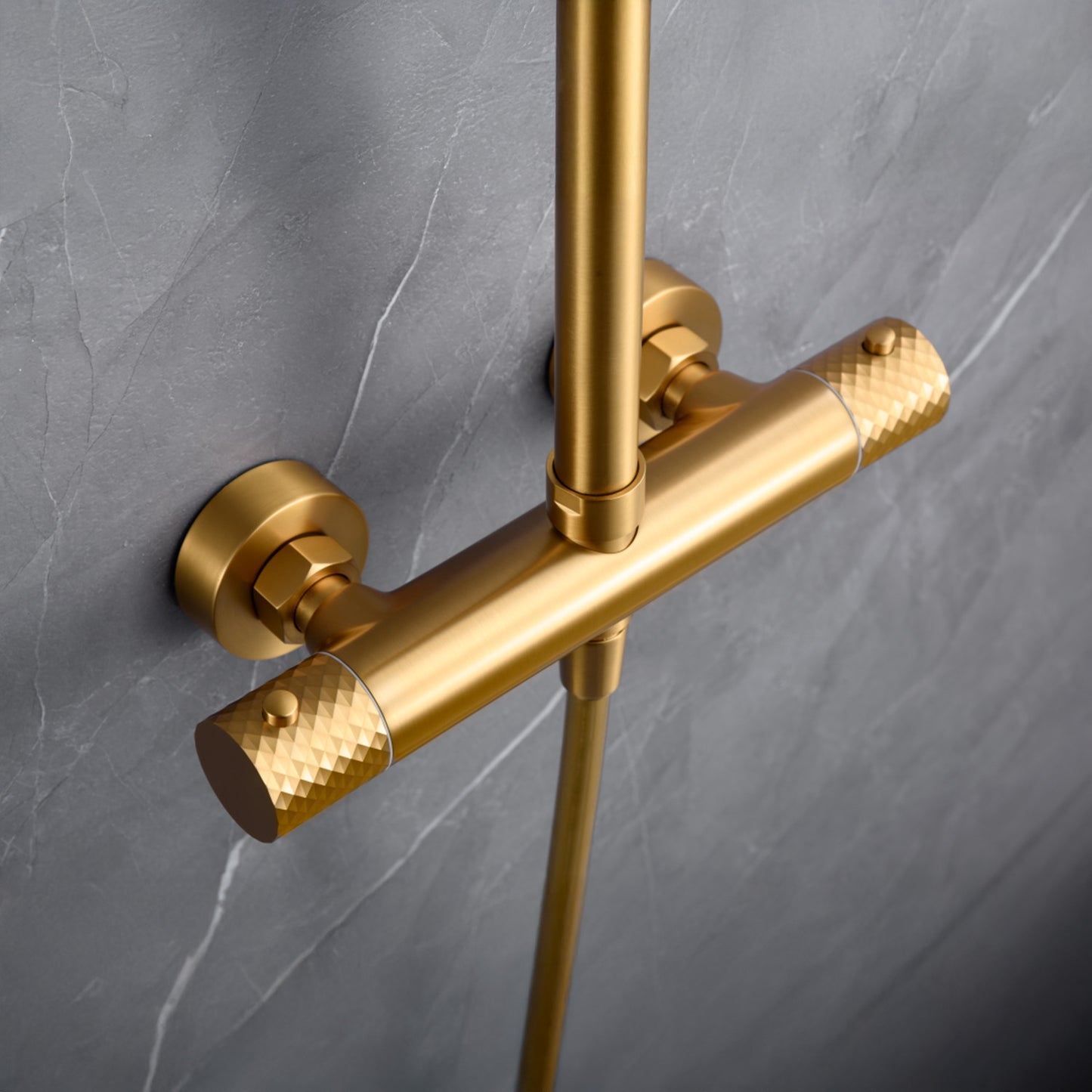 Colonna doccia termostatica serie Genova oro spazzolato