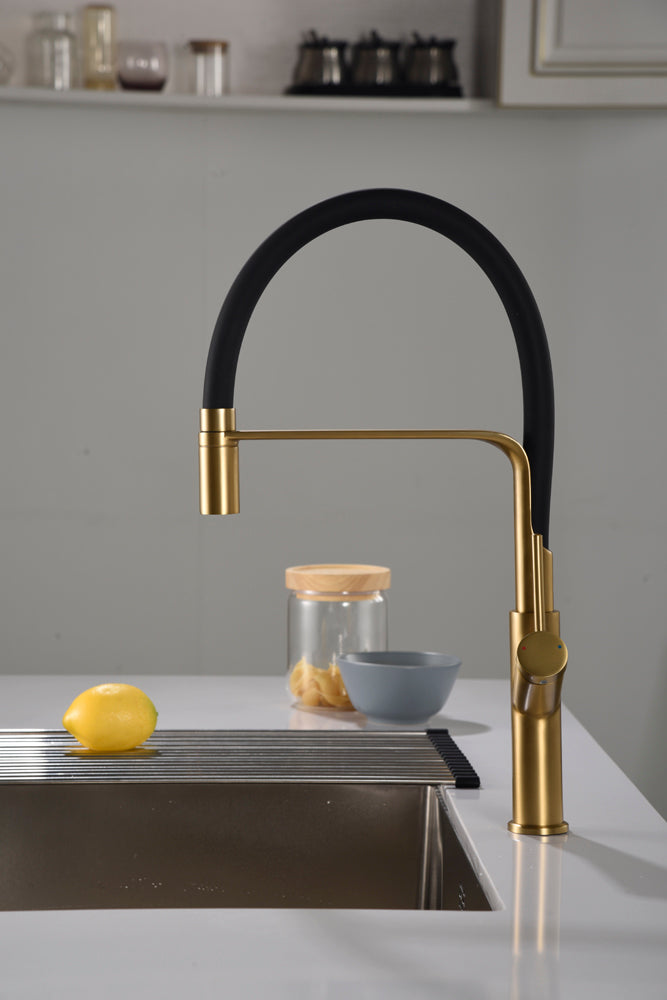 Miscelatore lavello Sena oro spazzolato