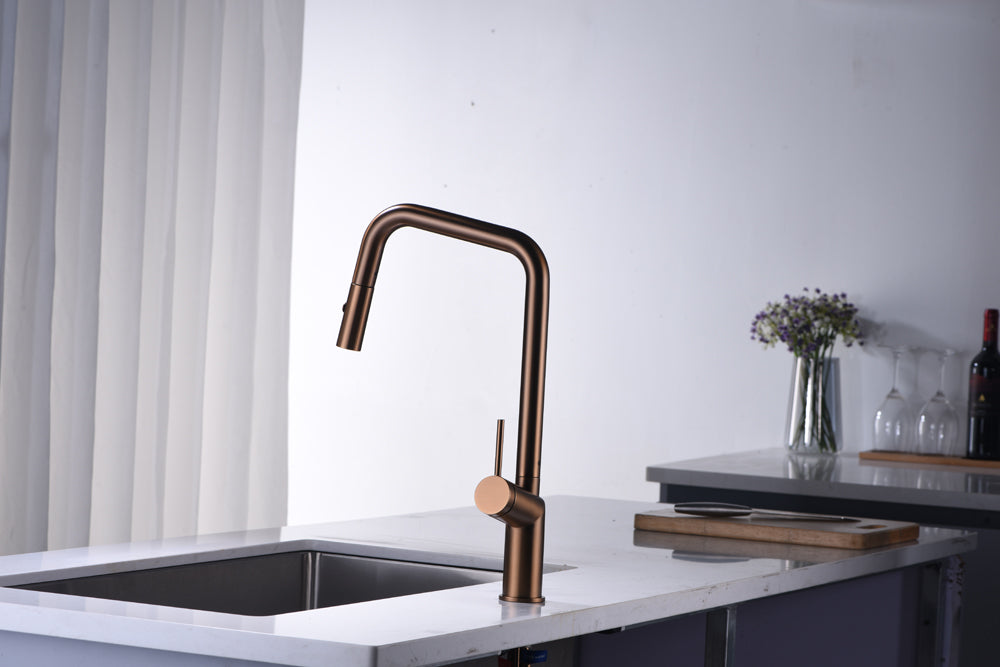 Miscelatore lavello Bonn oro rosa spazza