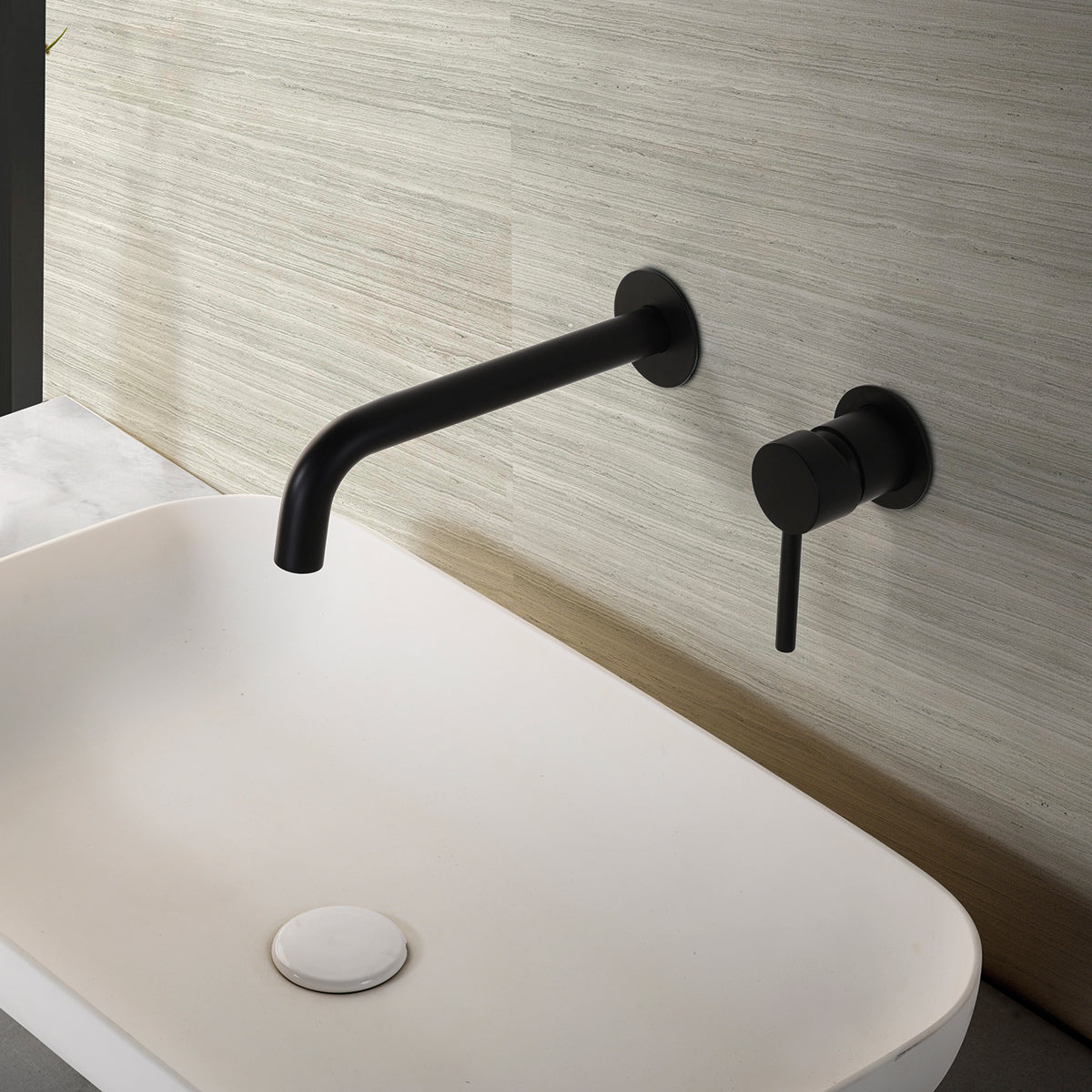 Miscelatore incasso lavabo Etna nero opa