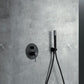 Kit incasso doccia miscelatore Line nero