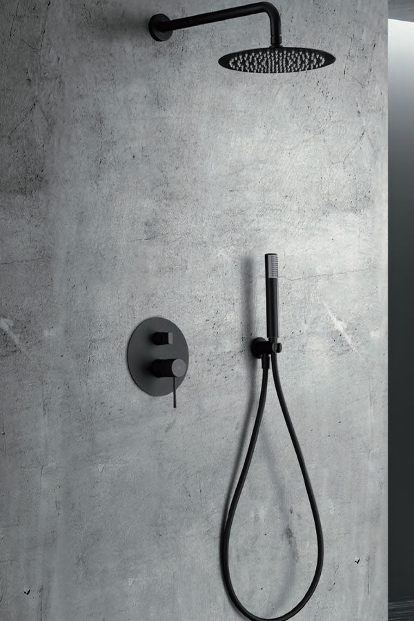 Kit incasso doccia miscelatore Line nero