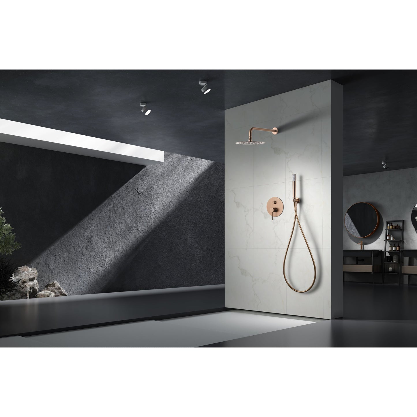 Kit incasso doccia miscelatore Line oro