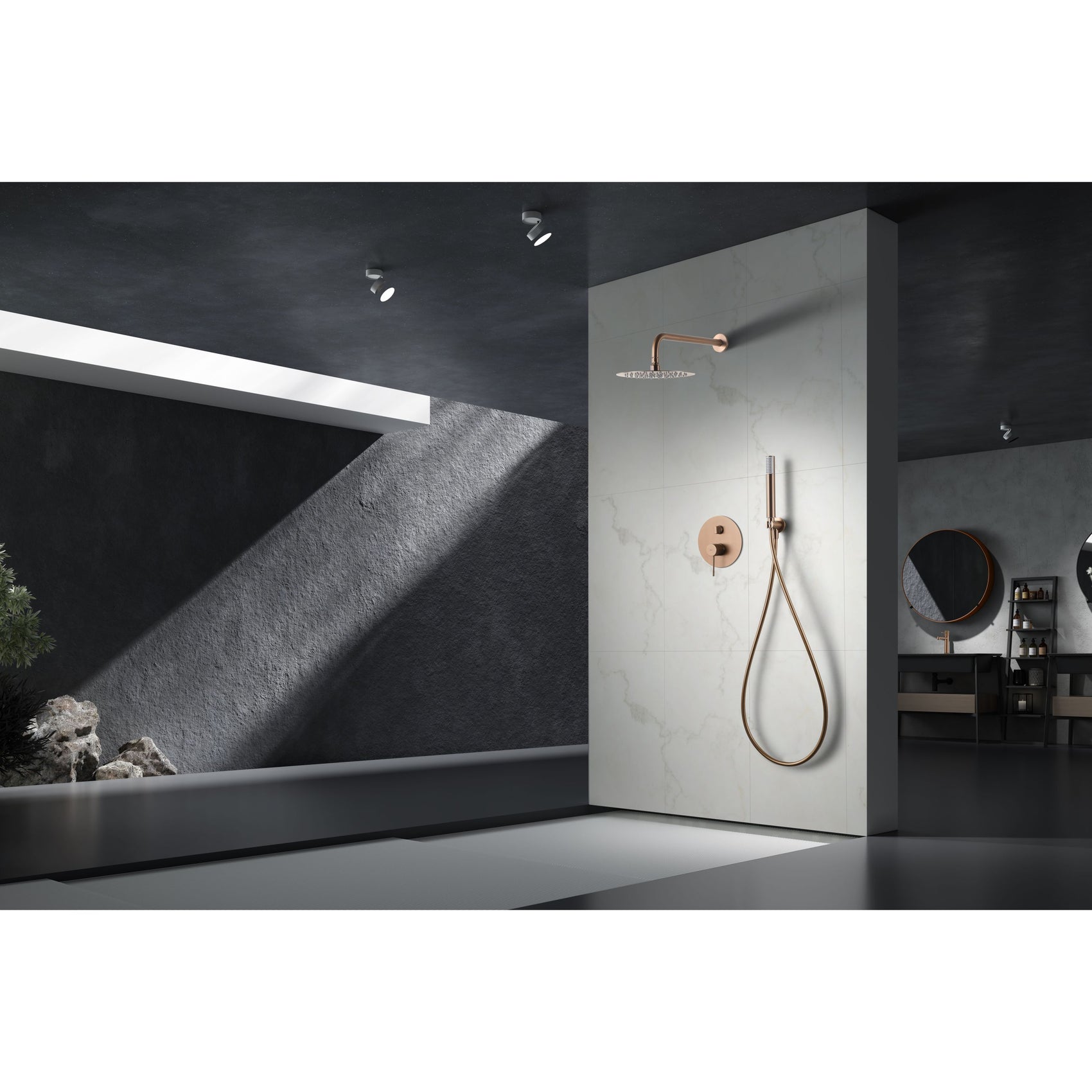 Kit incasso doccia miscelatore Line oro