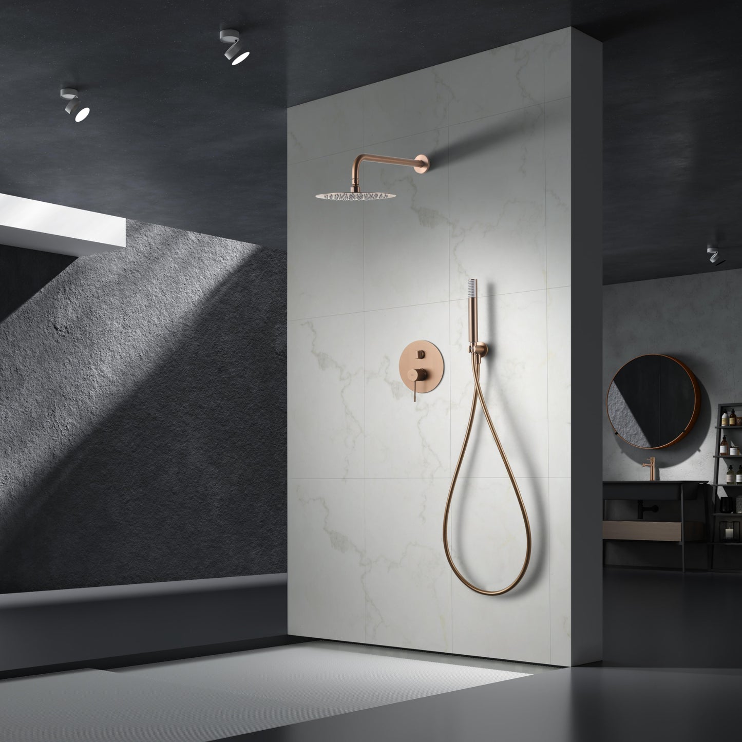 Kit incasso doccia miscelatore Line oro