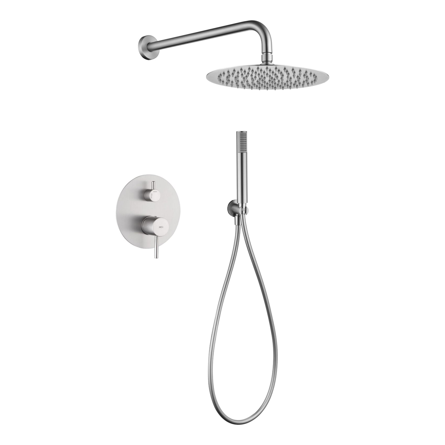 Kit incasso doccia miscelatore Monza nikel spazzolato