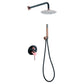 Kit incasso doccia miscelatore Milos Stick nero oro rosa
