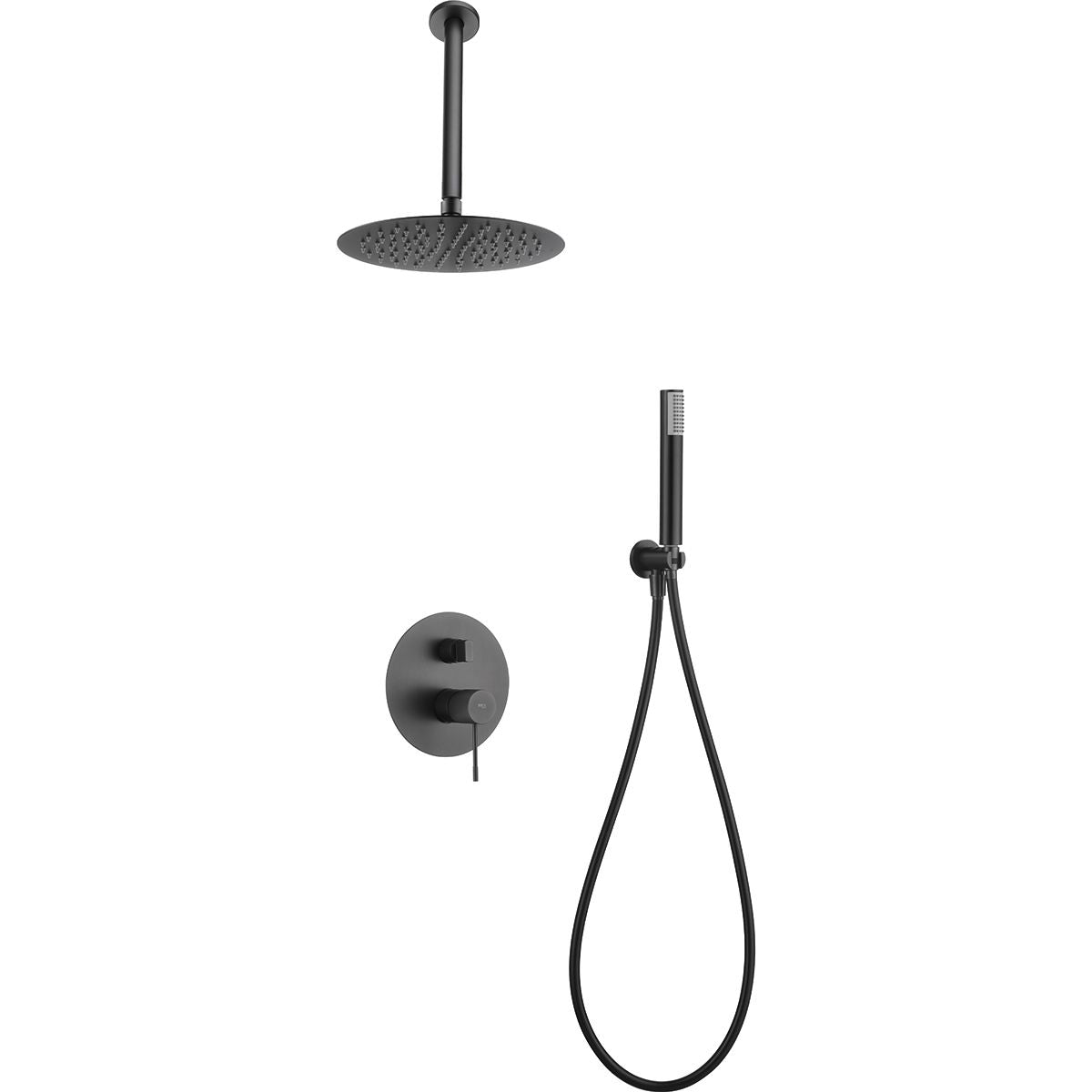 Kit incasso doccia miscelatore Line blac
