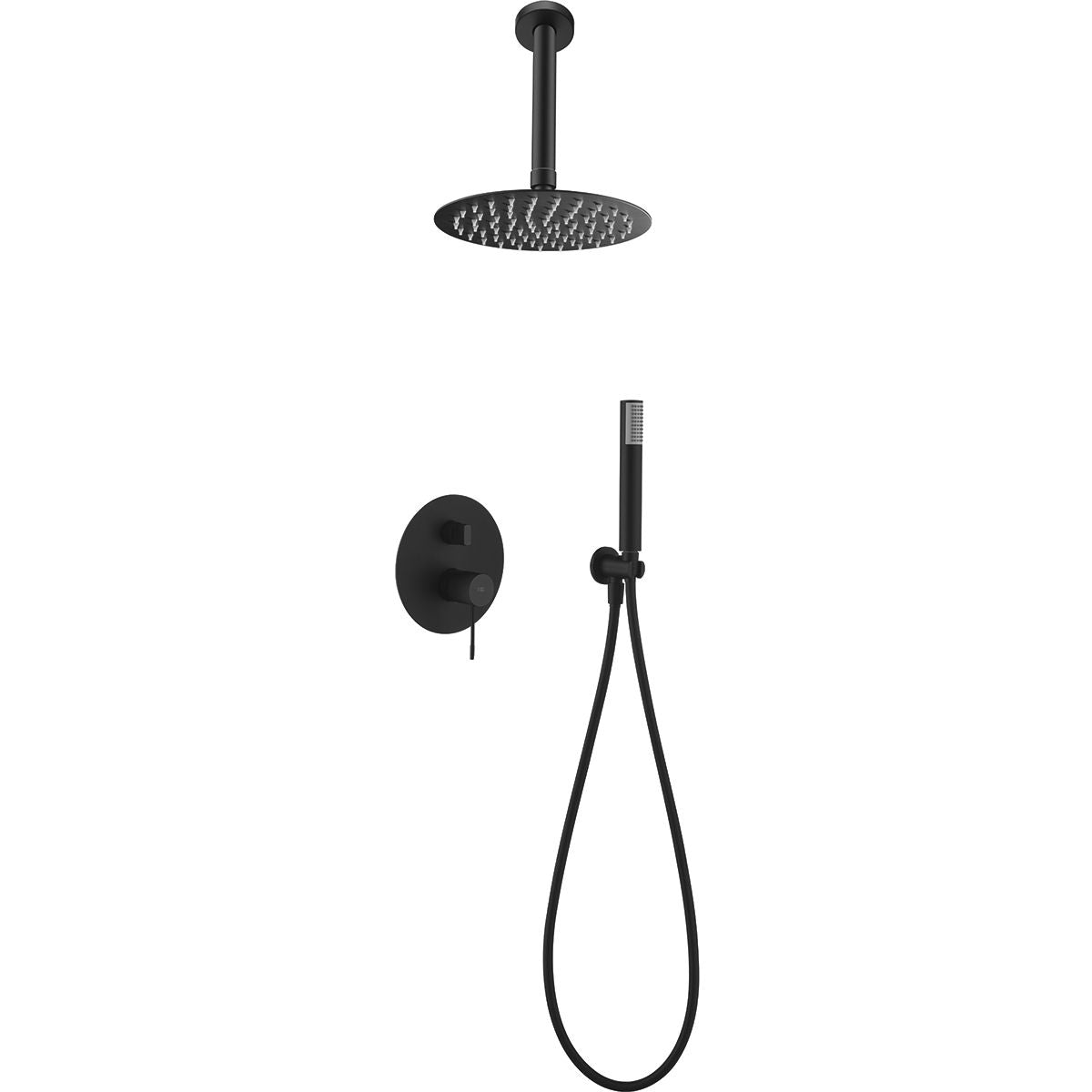 Kit incasso doccia miscelatore Line nero