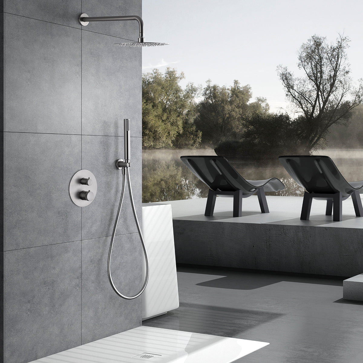 Kit incasso doccia termostatico Line nik