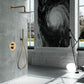 Kit incasso doccia termostatico Line oro