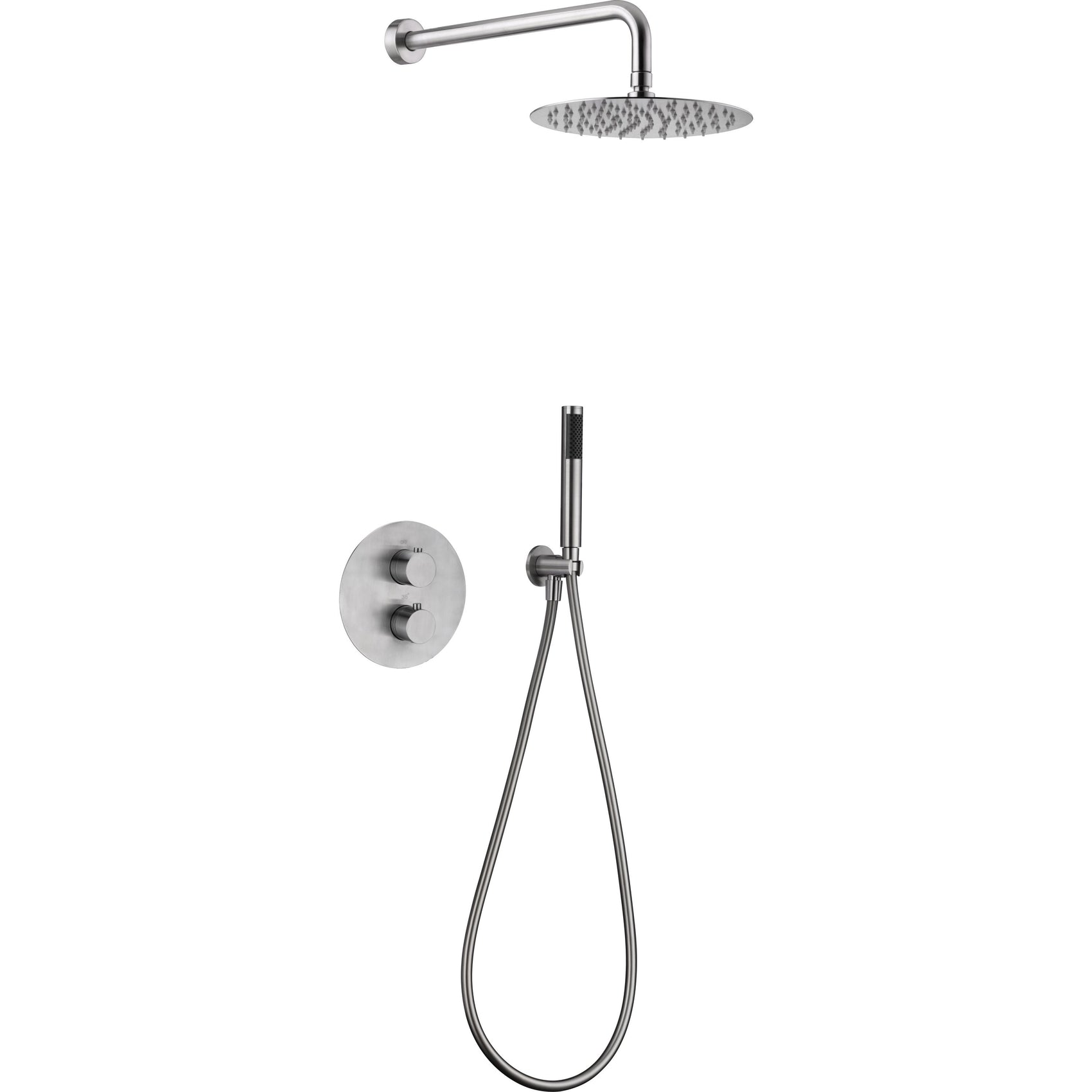 Kit incasso doccia miscelatore Moscú accaio S316