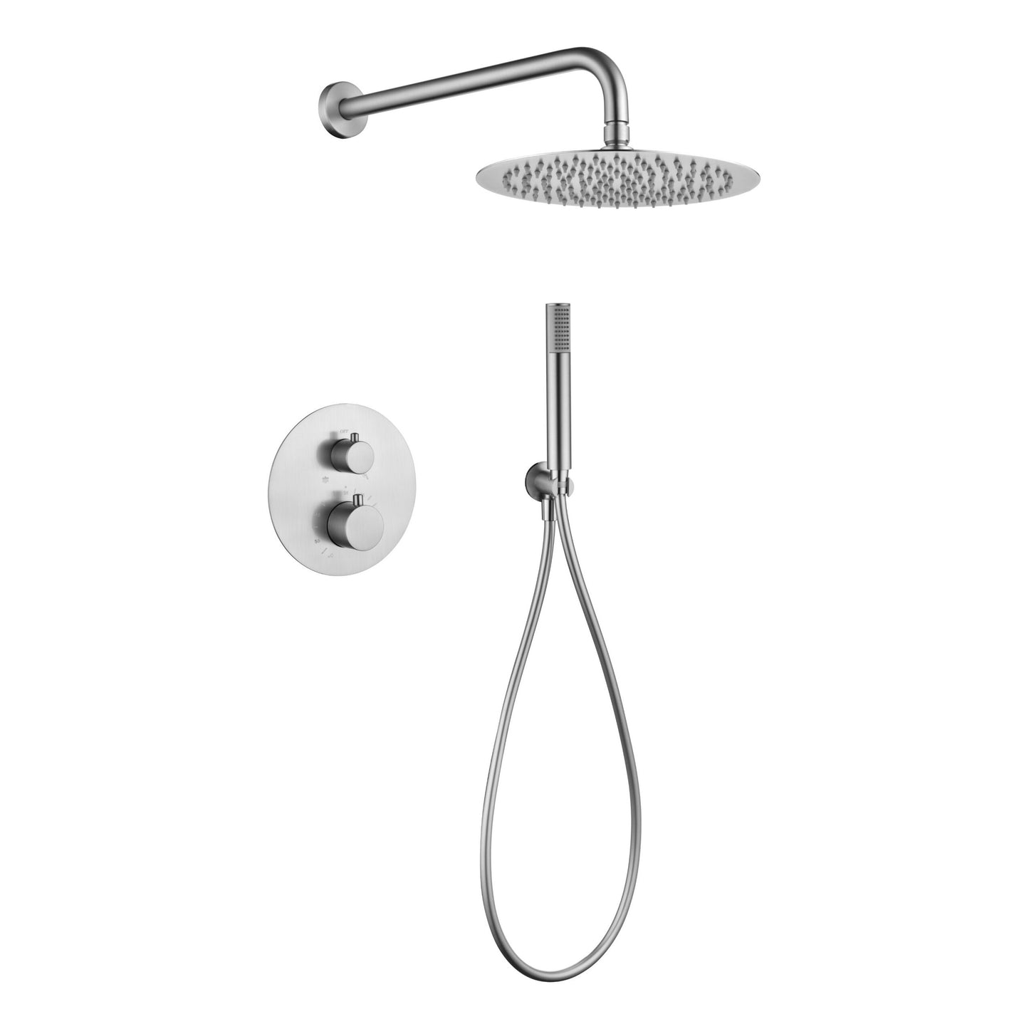 Kit incasso doccia miscelatore Monza nikel spazzolato