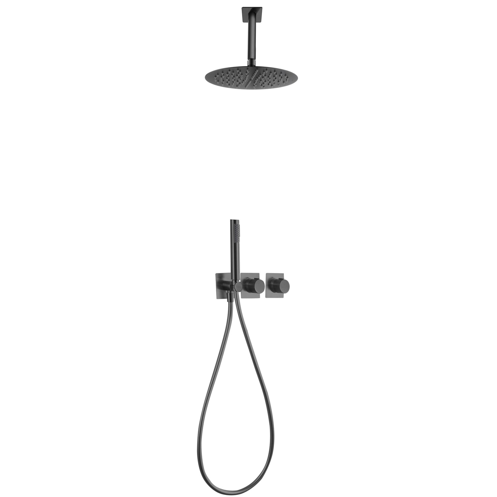 Set doccia termostatico a incasso nero N