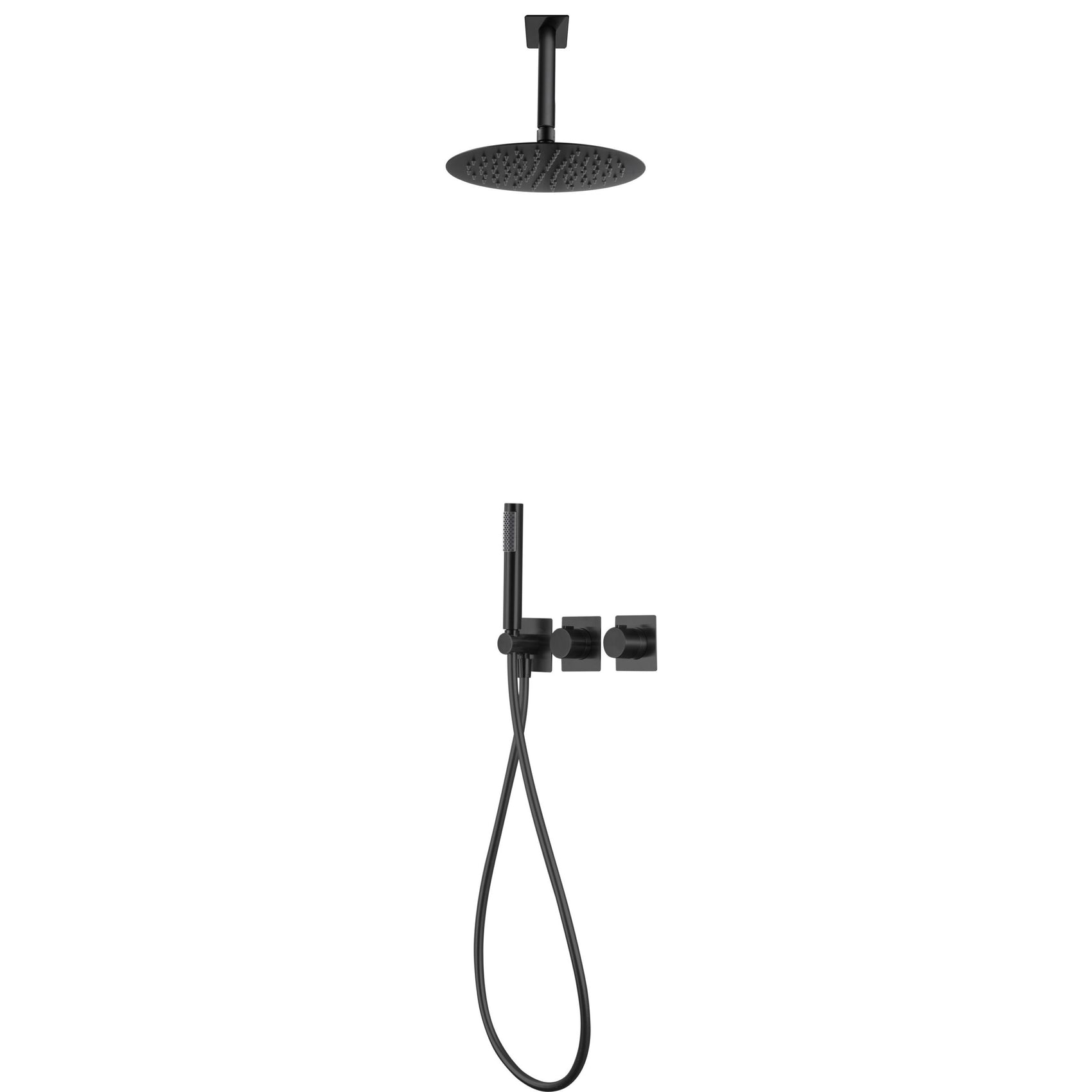 Set doccia termostatico a incasso nero N