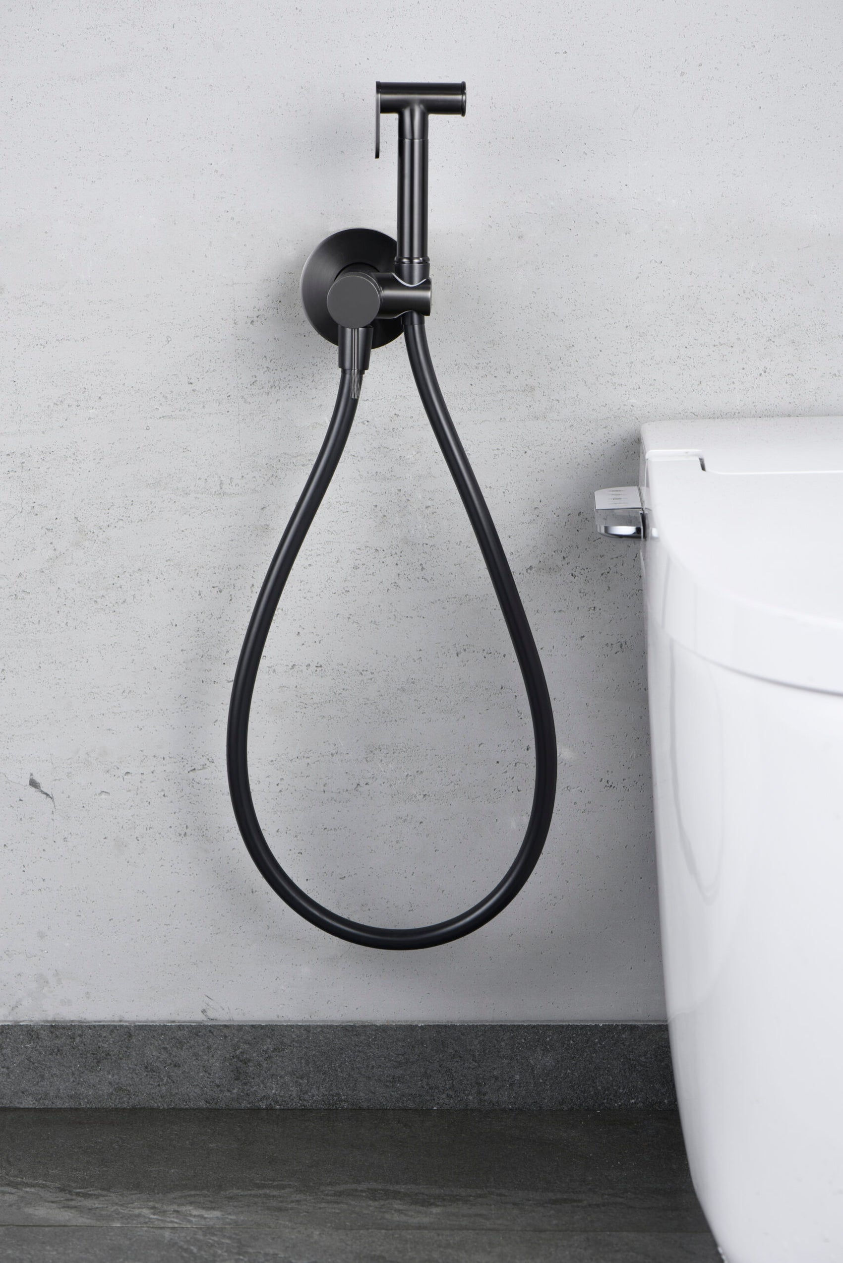 Miscelatore incasso bidet Line black gun