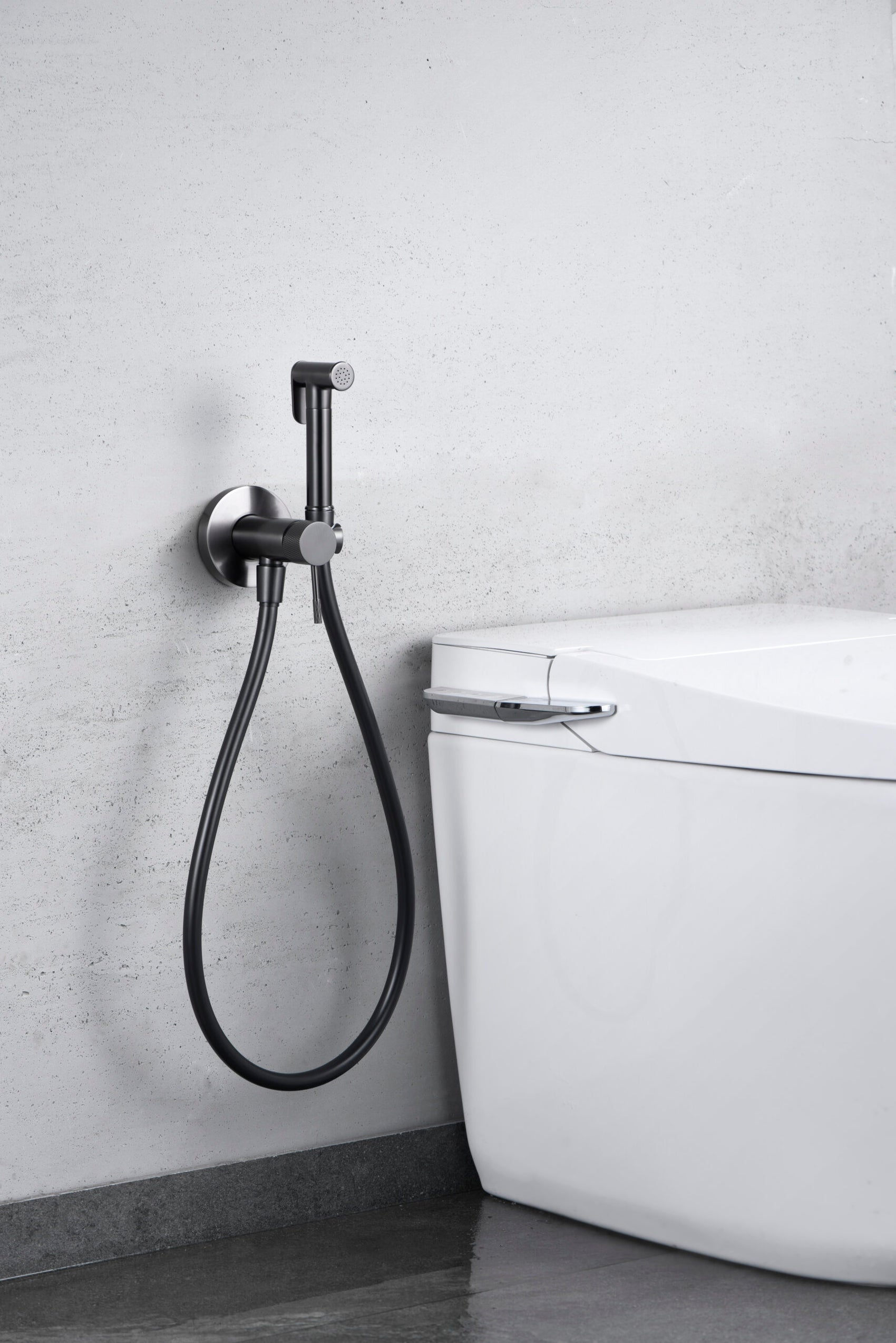 Miscelatore incasso bidet Line black gun