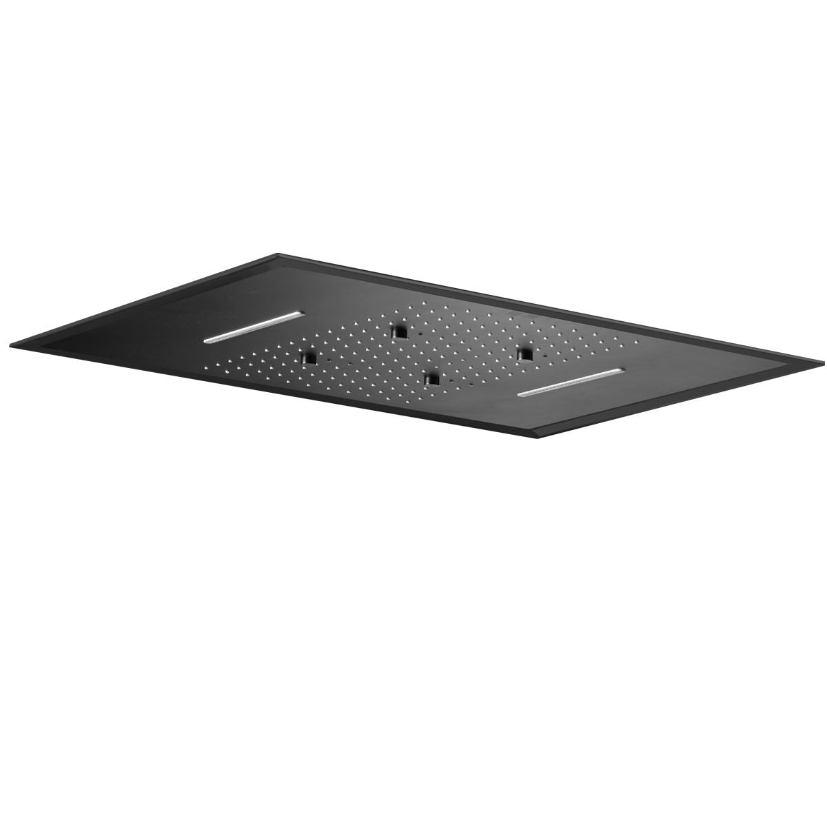 Soffione rettangolare 3 vías con support