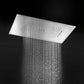 Soffione rettangolare 3 vías con supporto a soffitto
