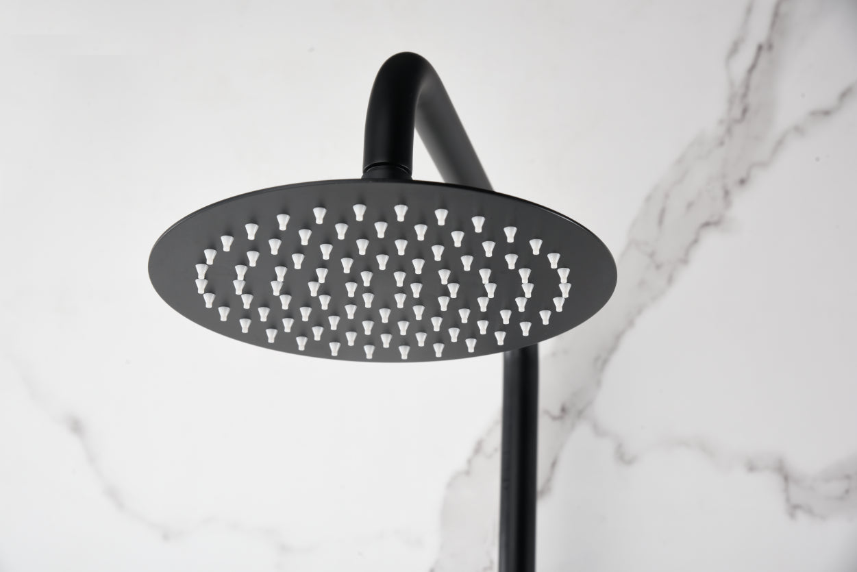 Soffione tondo Ø20 cm nero opaco