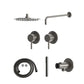 Kit doccia incasso 25 cm canna fucile design elegante e resi