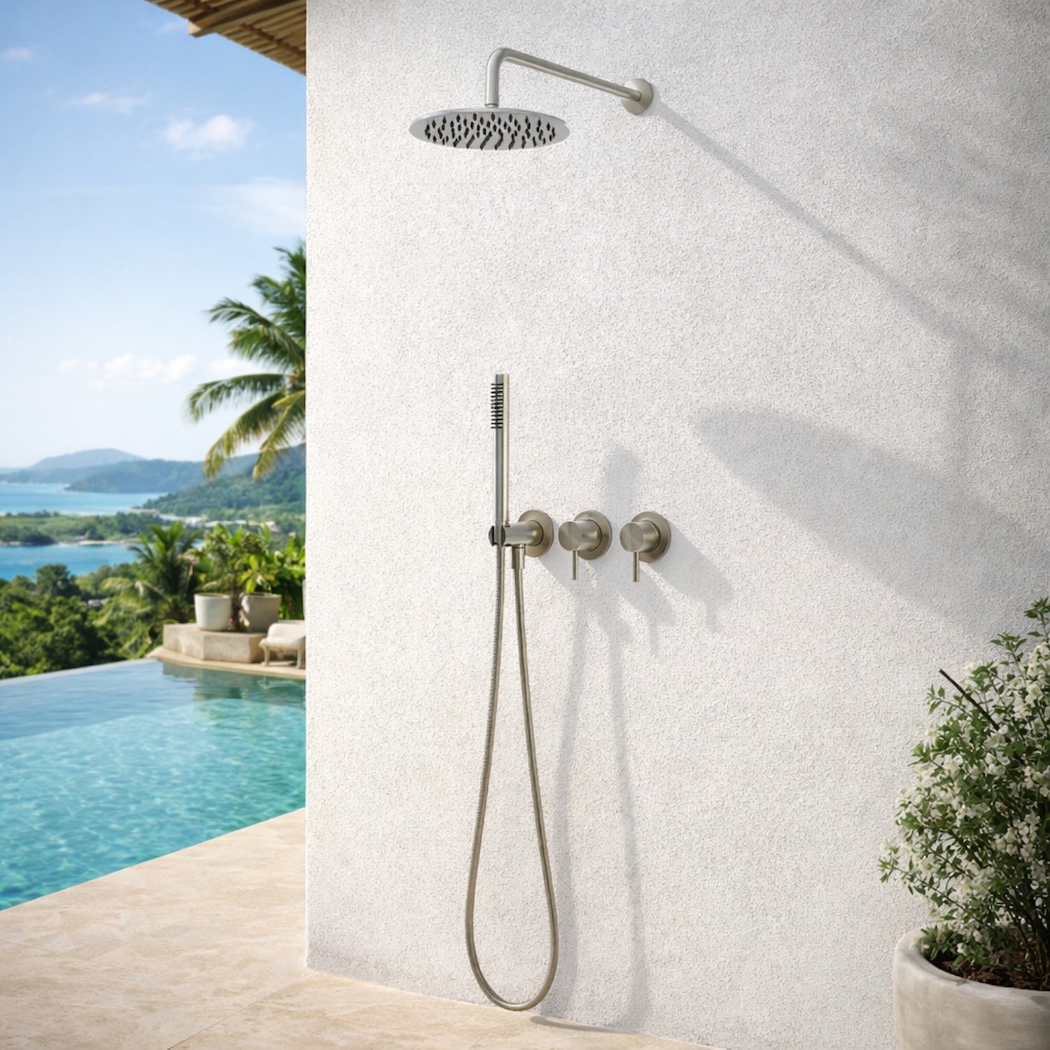 kit doccia inox 25 cm design elegante e resistenza acquista