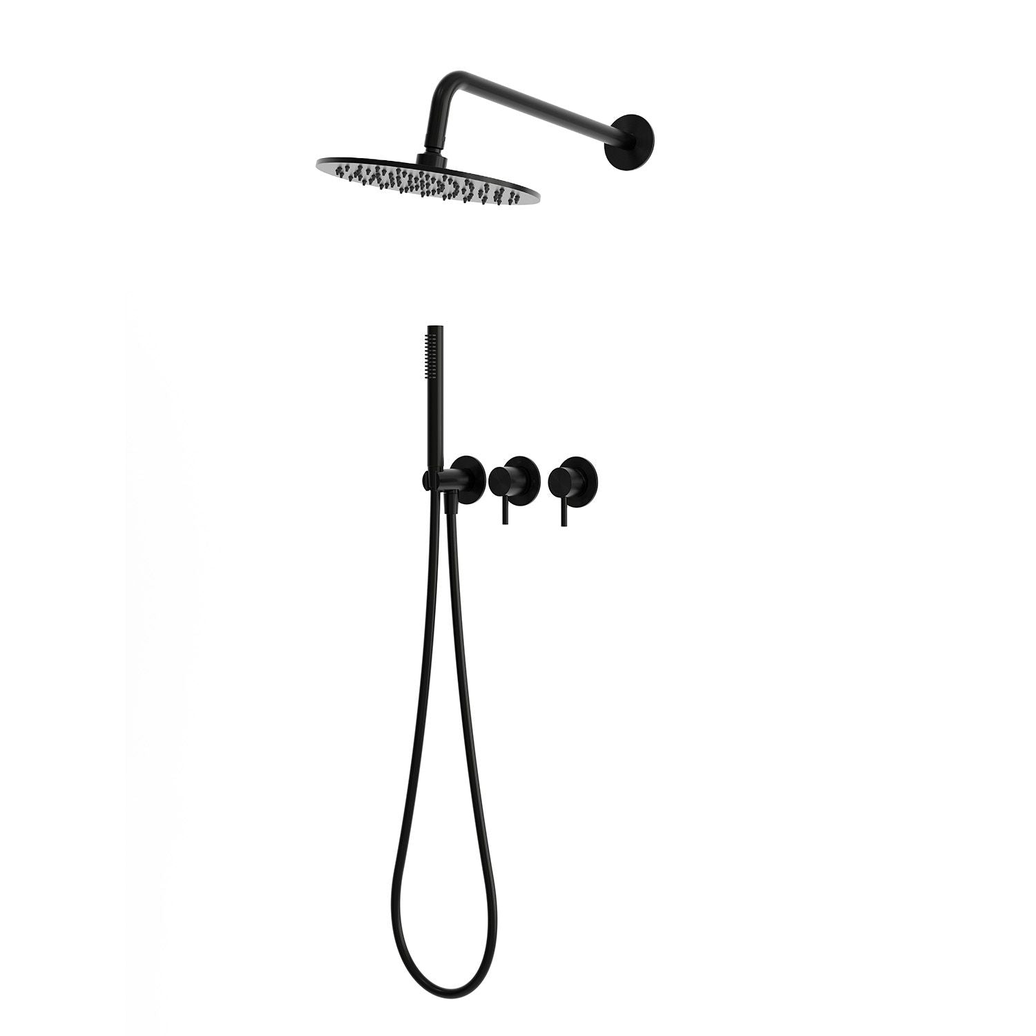 kit doccia incasso parete nera 25 cm eleganza e qualita
