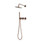 Kit doccia incasso 25 cm oro rosa in acciaio inox 316L