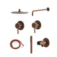 Kit doccia incasso 30 cm oro rosa eleganza e durata