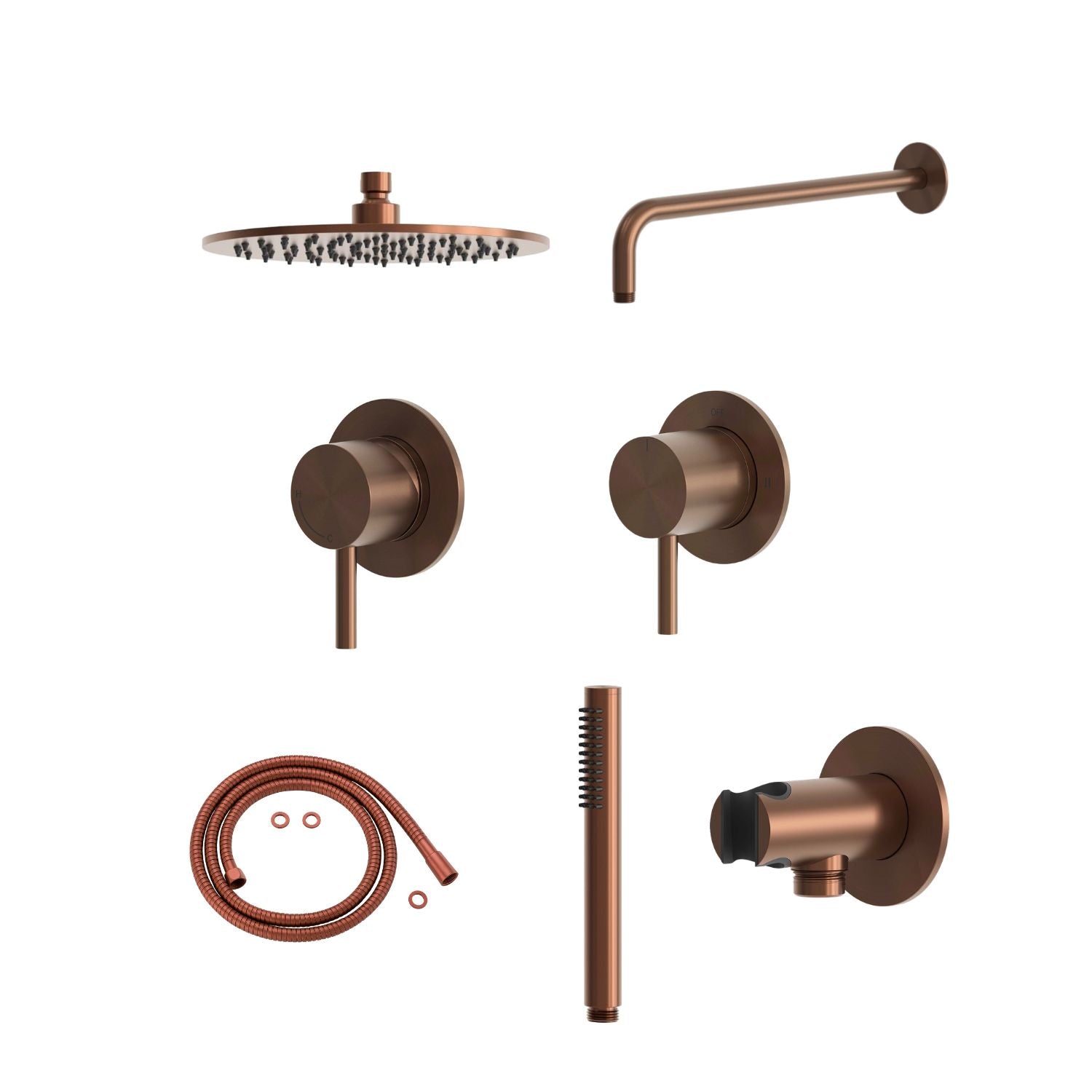 Kit doccia incasso 30 cm oro rosa eleganza e durata
